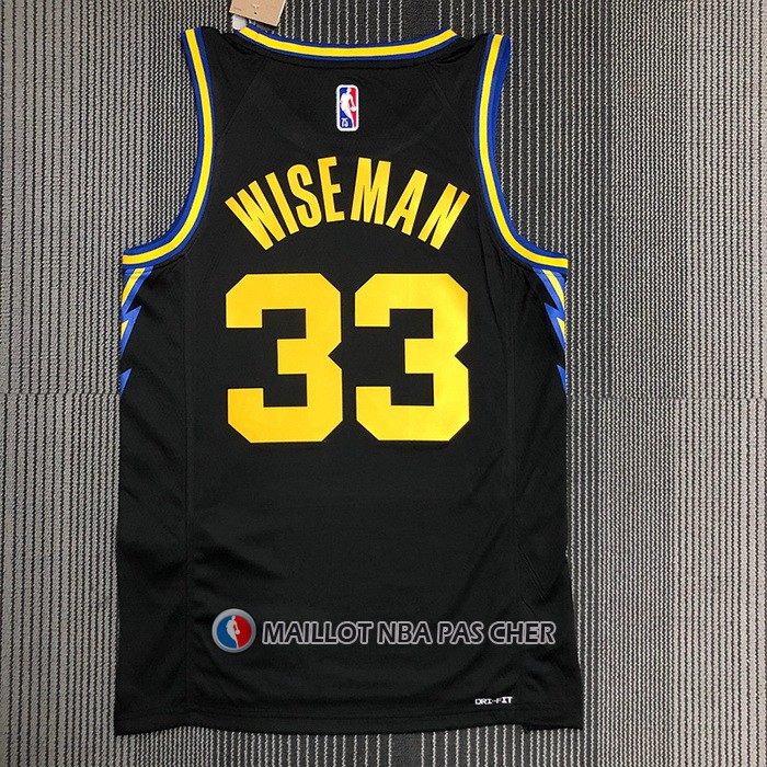 Maillot Golden State Warriors James Wiseman NO 33 Ville 2021-22 Noir